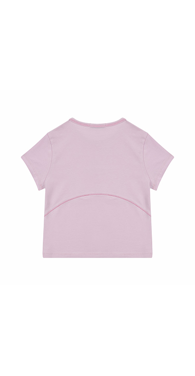ハートモチーフ ロゴプリント Tシャツ 詳細画像